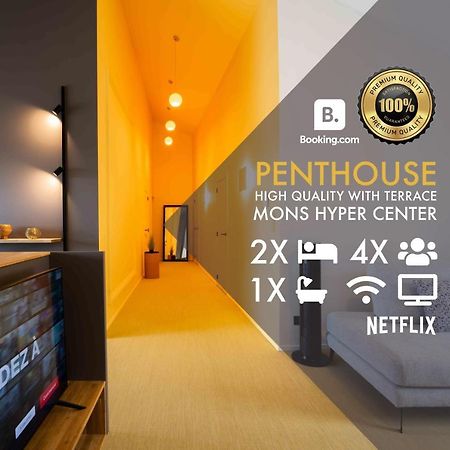Luxury Penthouse & Terrace - Mons City Center Exterior foto